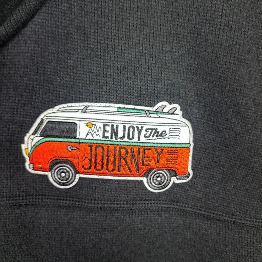 The North Face Men's XXXL Windwall Fleece Sweater Vest 'Enjoy the Journey' Black